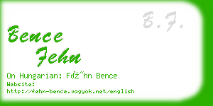 bence fehn business card